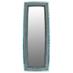 Zetamari Mosaics Mosaic Rectangle Mirror - Turquoise  Zetamari Mosaics Mosaic Rectangle Mirror - Turquoise