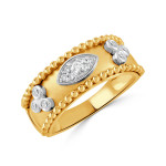 Doves by Doron Paloma Byzantine White & Yellow Gold Diamond Band Doves by Doron Paloma Byzantine White & Yellow Gold Diamond Band