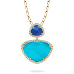 Doves by Doron Paloma St. Barths Turquoise & Lapis Pendant Doves by Doron Paloma St. Barths Turquoise & Lapis Pendant
