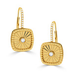 Doves by Doron Paloma Helios Square Gold & Diamond Earrings Doves by Doron Paloma Helios Square Gold & Diamond Earrings