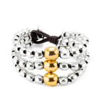 UNOde50 Ser Intrepida Multi Strand Two Tone Bracelet UNOde50 Ser Intrepida Multi Strand Two Tone Bracelet