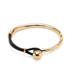 UNOde50 Ser Intrepida Leather Bracelet - Gold & Black