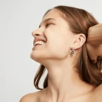 UNOde50 Ser Expresiva Drop Heart Earrings - Diamond Crystal