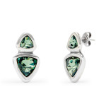 UNOde50 Ser Camaleonica Two Stone Earrings - Silver