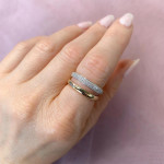 Shy Creation Diamond Pave Ring in Yellow Gold Shy Creation Diamond Pave Ring in Yellow Gold