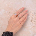 Shy Creation Diamond Pave White Gold Heart Ring Shy Creation Diamond Pave White Gold Heart Ring