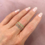 Shy Creation Diamond and Ruby White Gold Band Shy Creation Diamond and Ruby White Gold Band