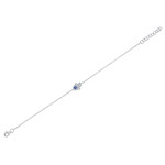 Shy Creation Diamond and Blue Sapphire White Gold Hamsa Bracelet Shy Creation Diamond and Blue Sapphire White Gold Hamsa Bracelet