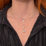 Shy Creation Diamond Starfish Necklace in Yellow Gold