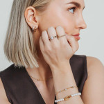 Ti Sento Milano Two Toned Crystal Huggies