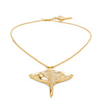 UNOde50 Ser Majestuosa Gold Manta Ray Short Chain Pendant Necklace