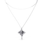 UNOde50 Ser Majestuosa Multi Strand Manta Ray Necklace in Silver