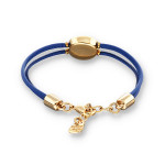 UNOde50 Ser Intuitiva Navy Eye Bracelet in Gold