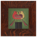 Motawi Tileworks Redbird Romance - Green