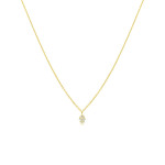 Meira T Yellow Gold and Diamonds Dainty Hamsa Necklace