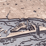 Nautical Wood Maps Anclote Key to Indian Shores White Frame