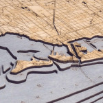 Nautical Wood Maps Key Largo to Ft Lauderdale 