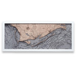 Nautical Wood Maps Mexico Beach to Bald Point 