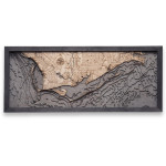 Nautical Wood Maps Mexico Beach to Bald Point 