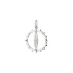 Monica Rich Kosann Large Points North Compass with Pave White Sapphires