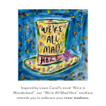 Monica Rich Kosann We're All Mad Here Necklace with White Sapphire 