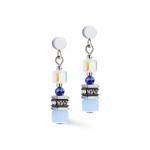 Coeur de Lion Mini Cubes Earrings - Blue 