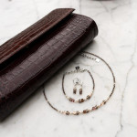 Coeur de Lion Sparkling Princess Necklace - Mocha Mousse 