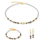 Coeur de Lion Shape Mix Spikes Earrings - Smoky Glow 