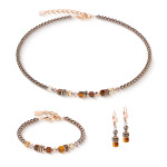 Coeur de Lion Princess Earth Glow Earrings - Rose Gold - Brown 