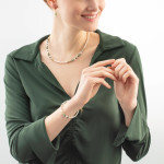 Coeur de Lion Precious Fusion Offset Bracelet - Gold - Green 