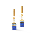 Coeur de Lion GeoCUBE Precious Fusion Pearls Earrings - Blue 