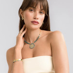 Coeur de Lion Necklace Amulet Modern Future - Gold Multicolour-Boho 