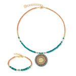 Coeur de Lion Bracelet Amulet Modern Future - Gold Multicolour-Boho