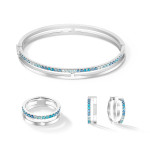 Coeur de Lion Eternal Unity Hoops - Silver-Blue