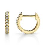 Shy Creation Pave Diamond Huggie Earrings - Mini