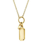 Shy Creation Diamond Dog Tag Necklace with Charm