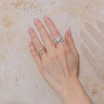 Shy Creation Diamond Bezel Bridge Ring