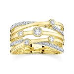 Shy Creation Diamond Bezel Bridge Ring