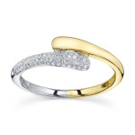 Shy Creation Diamond Pave Overlap Ring