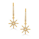 Doves by Doron Paloma 14KT YG Diamond Celestia Drop Earrings 