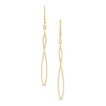 Doves by Doron Paloma Yellow Gold Double Loop Drop Earrings 