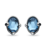 UNOde50 Ser Deslumbrante Stud Earrings - Silver,  Azul (Blue)
