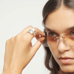 UNOde50 Ring with Three Intertwined Organic Shapes - Silver
