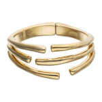 UNOde50 Bangle Bracelet with Multiple Intertwined Organic Shapes - Gold