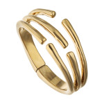UNOde50 Bangle Bracelet with Multiple Intertwined Organic Shapes - Gold