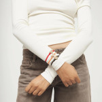 UNOde50 Stretchy Bracelet with Heart - Gold - Red 