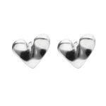 UNOde50 Heart Stud Earrings - Silver 