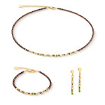 Coeur de Lion Golden Whisper Necklace - Brown-Olive Gold