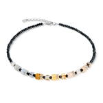 GeoCUBE Precious Nature Necklace -Tricolor Silver