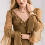 GeoCUBE Precious Nature Bracelet -Tricolor Silver